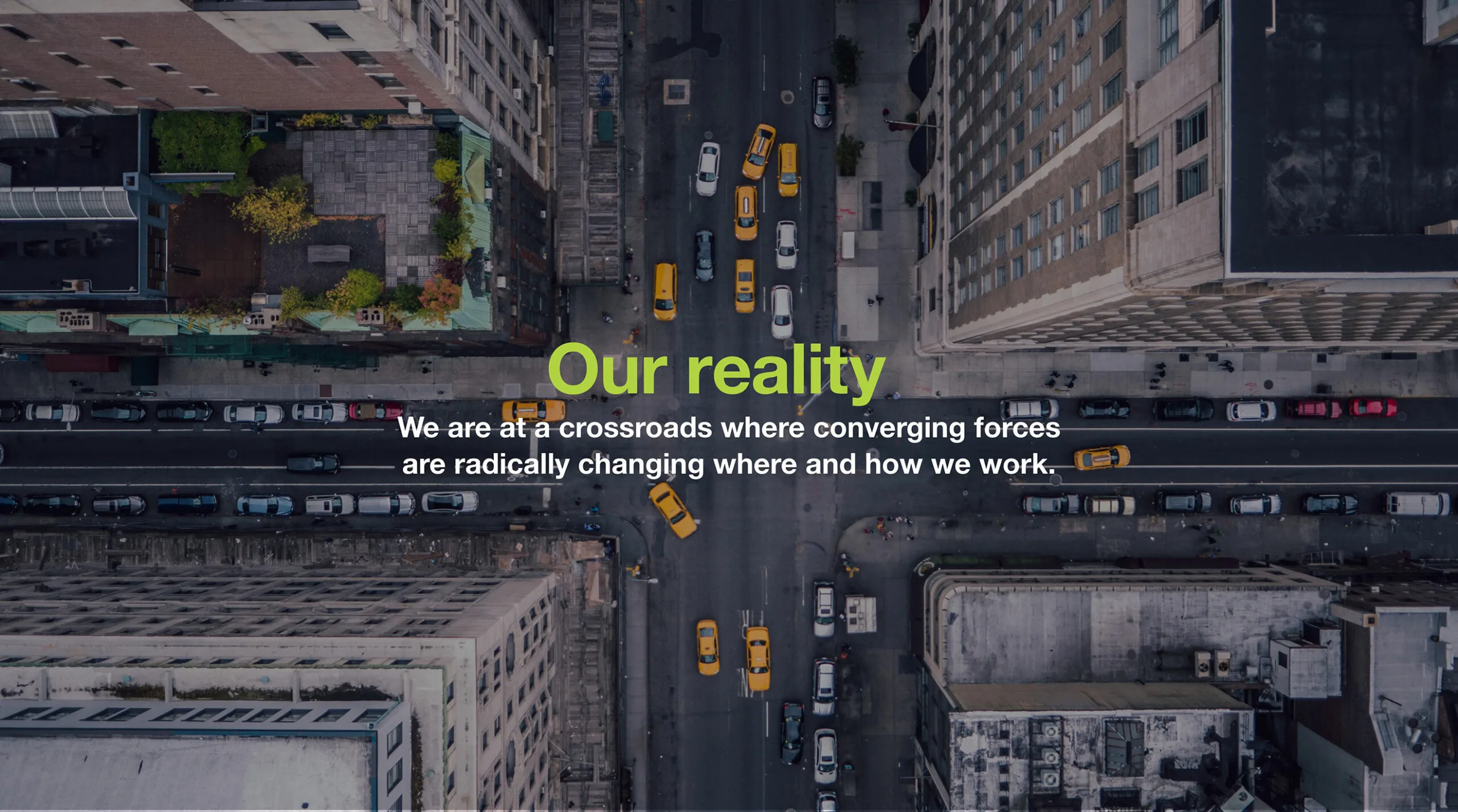 text overlay our reality